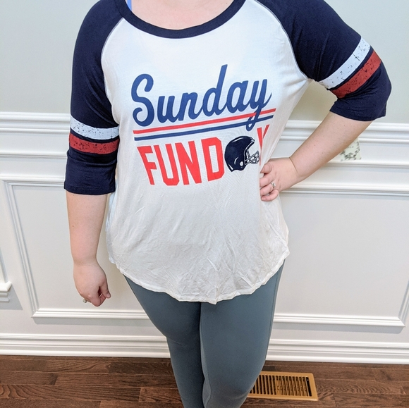 NWT Oversized Football Tee - Picture 2 of 6